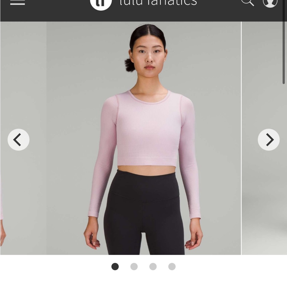 Lululemon Athletica Pink Peony Long Sleeve Top
